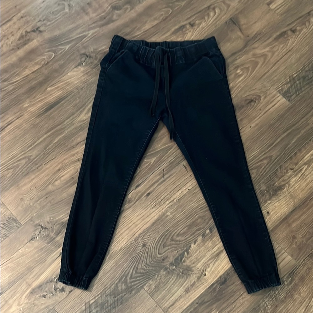 VIP Black Jogger Pants Juniors 13 Athleisure Cozy Streetwear Lounge minimalist